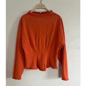 Anthropologie Pilcro gathered raw hem sweater size S